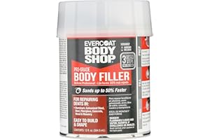 Evercoat Body Shop 105002 Pro-Grade Body Filler, Fast Drying and Lightweight Multipurpose for Dents in Aluminum, Fiberglass & More, Easy Mix Hardener Included 13 Fl Oz.