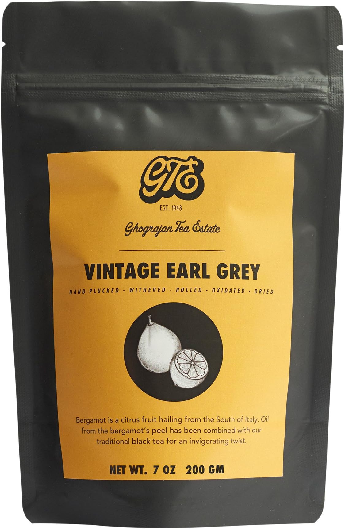 Earl Grey Loose Leaf Black Tea (100+ Cups) - Fresh 2019 Harvest - Directly Shipped From Our Family-Owned Estate in Assam, India - Blended with Bergamot Oil Sourced From Italy - Morning & Afternoon Tea