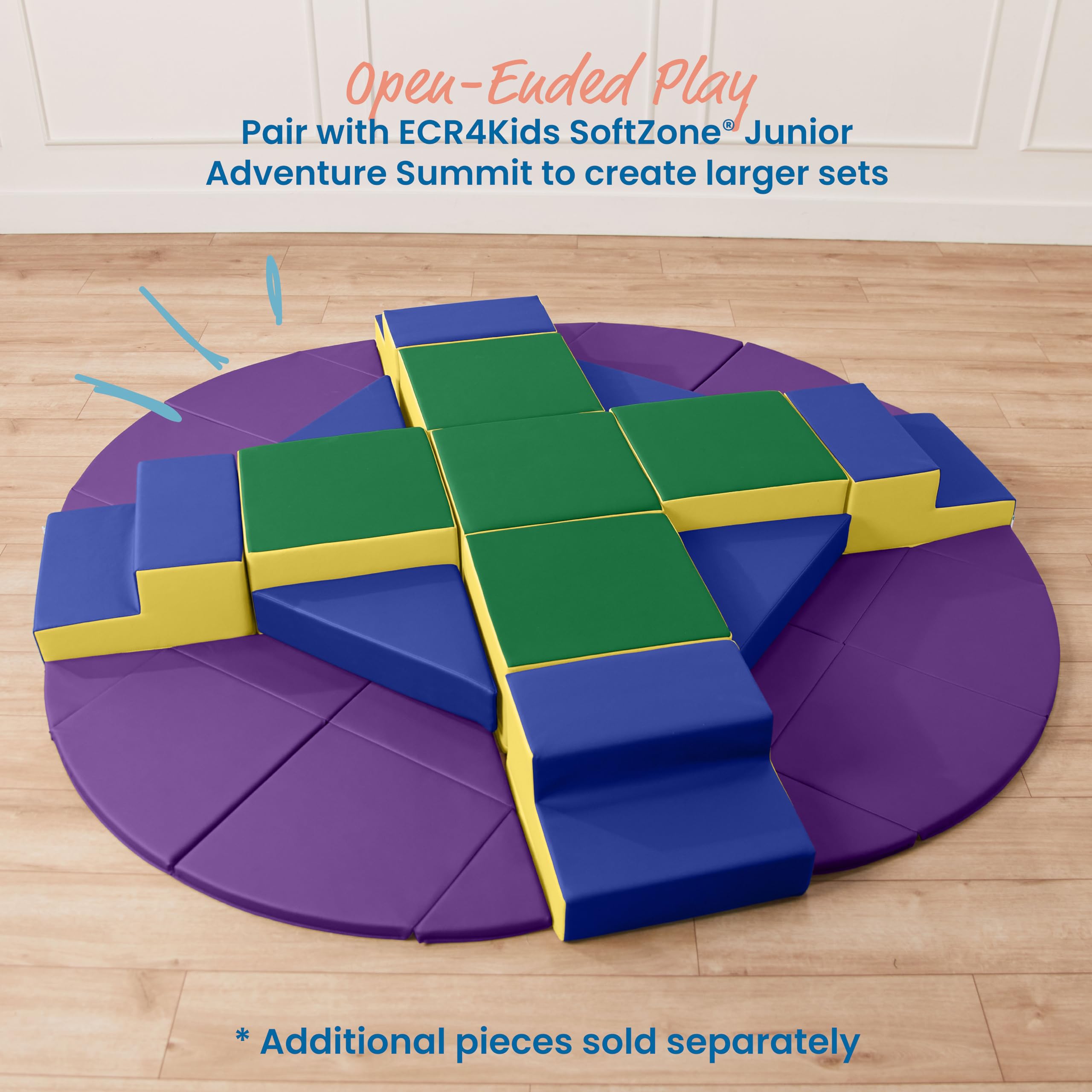 ECR4Kids SoftZone Junior Pedestal, Beginner Playset, Assorted