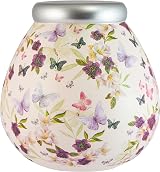 Pot Of Dreams Box Butterfly Flowers Money Box Ceramic Pink Multicolour
