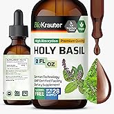 BIO KRAUTER Holy Basil Tincture - Tulsi Powder Liquid Extract - Supports Calmness and Relaxation - Ursolic Acid Supplement - Alcohol and Sugar Free - Vegan Drops 2 Fl.Oz.