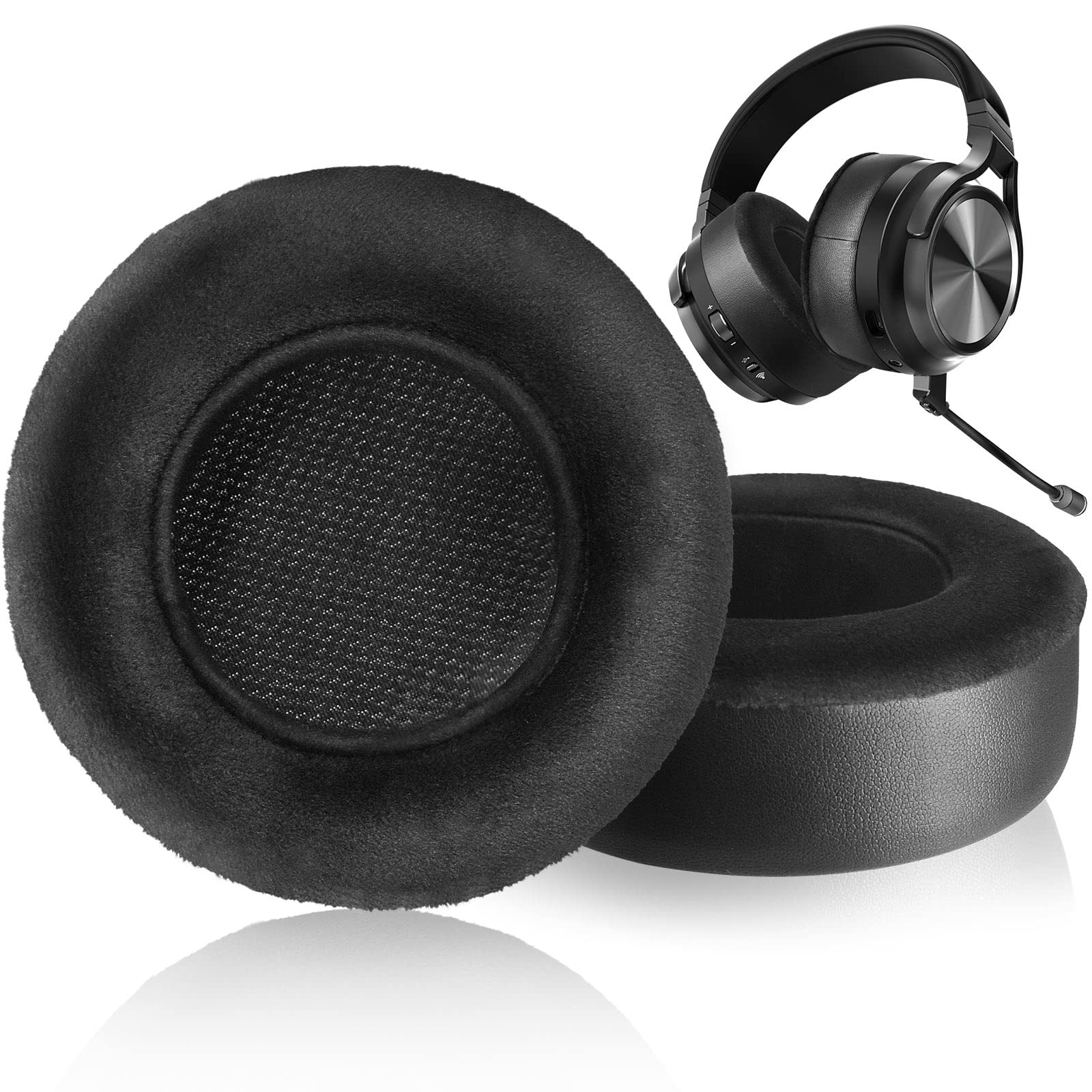 Replacement Earpads Corsair virtuoso ear cups,Earpads for earphones,Ear Pads Cups for Corsair Virtuoso RGB Wireless SE Gaming Headset (PU + fleece thickened)