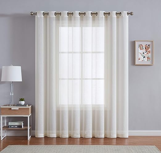Amazon Com Linenzone Grommet Semi Sheer 1 Extra Wide Patio