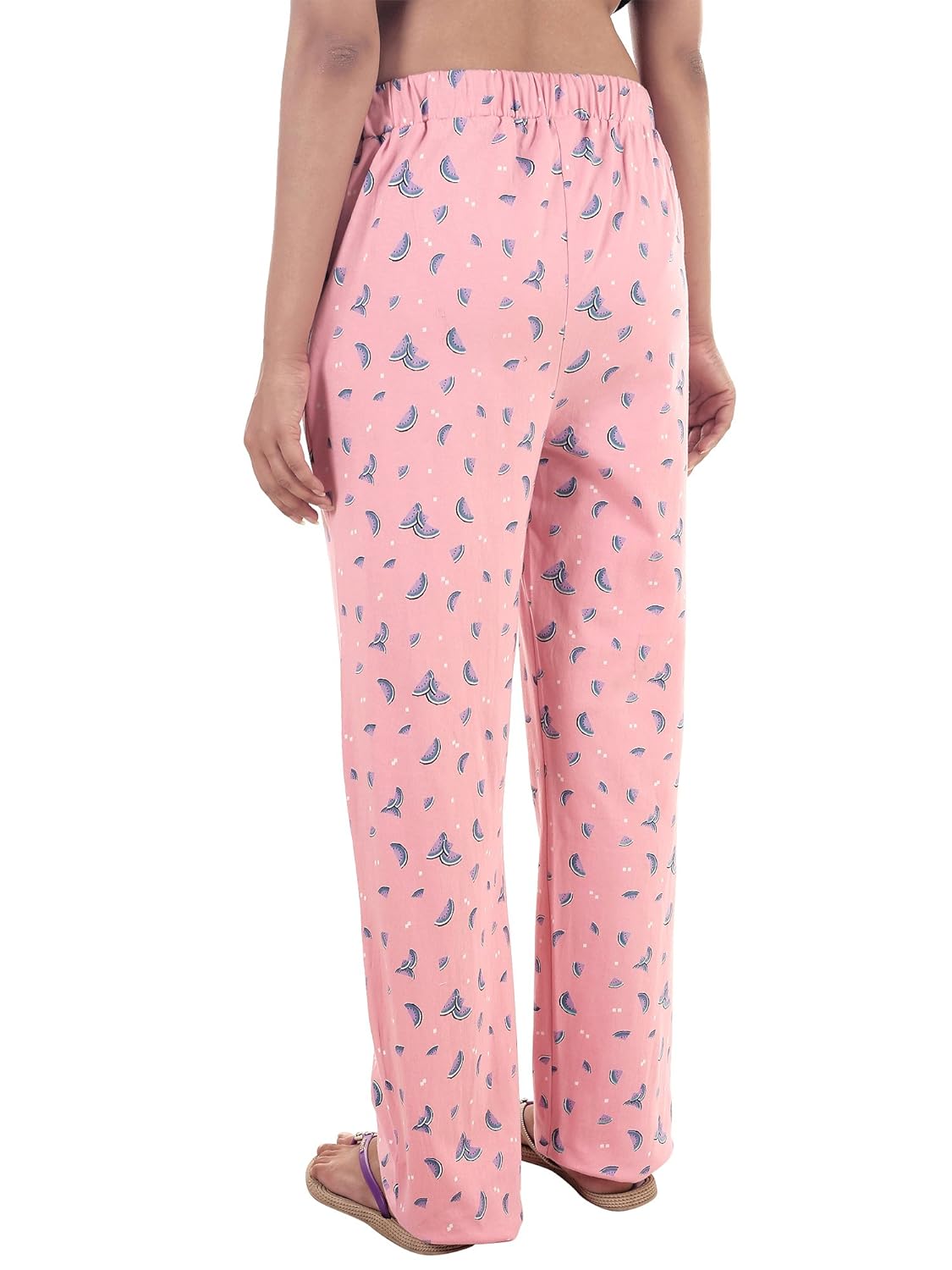 9teenagain women's hosiery night pyjama (pink floral print)