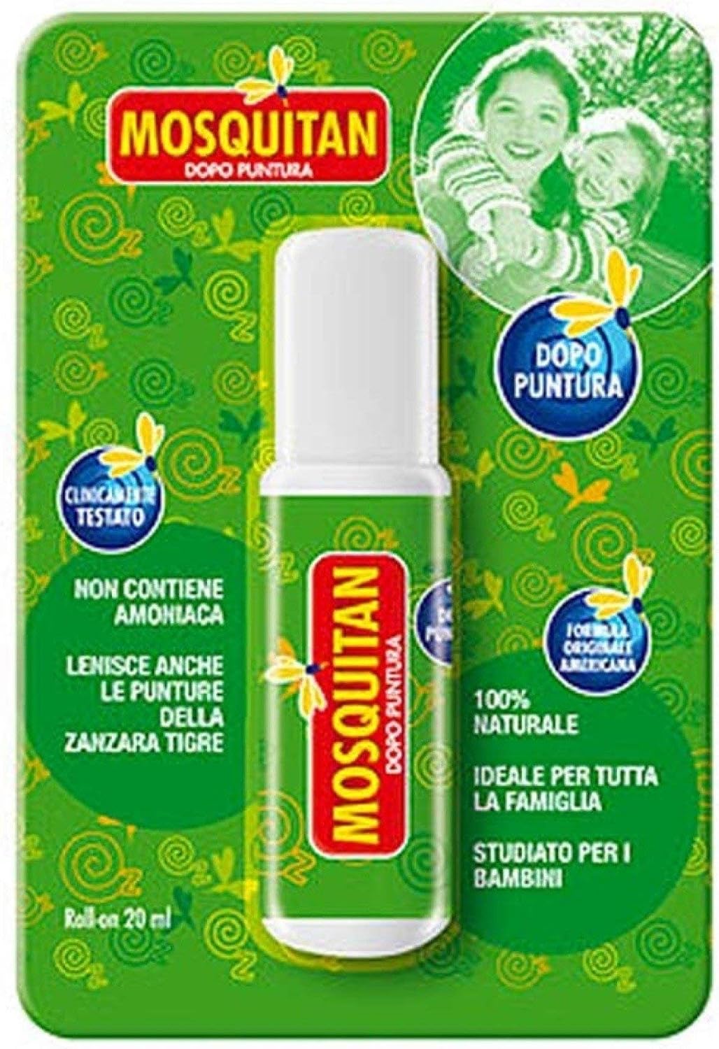 Mosquitan Roll-On After Bite Instant Insect Bite Relief 100% Natrual Active Ingredients 20ML (1 Pack)