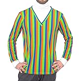 Sesame Street Bert and Ernie Adult Long Sleeve Striped T-Shirt Halloween Costume Cosplay