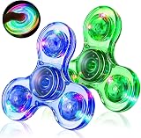 Gigilli LED Fidget Spinner 2 Pack with Lights | Glow in the Dark 7.5 cm