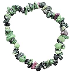 Zenergy Gems Selenite Charged Natural Ruby Zoisite