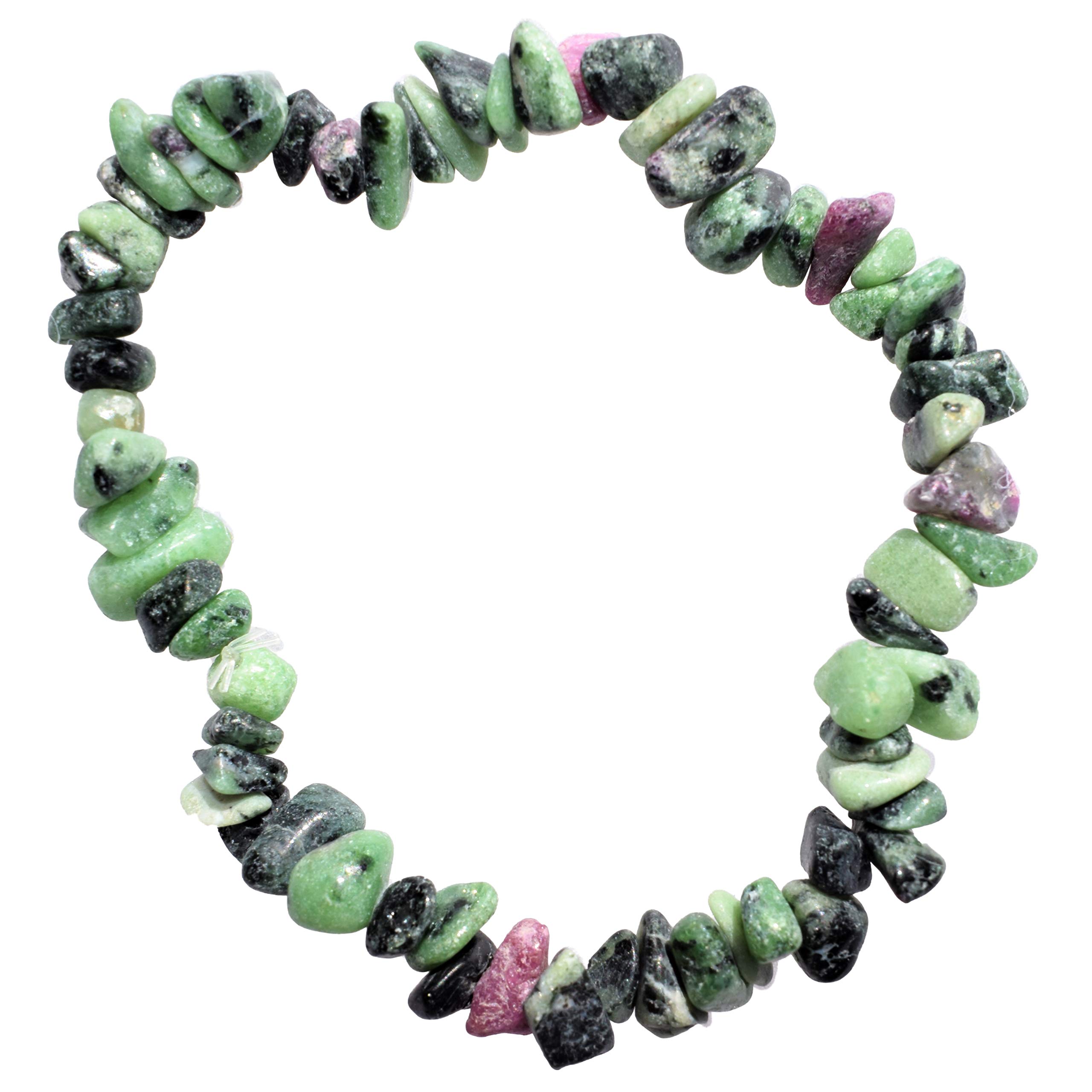 Zenergy Gems Selenite Charged Natural Ruby Zoisite