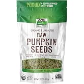 NOW Foods, Organic Pumpkin Seeds, Raw and Unsalted, Excellent Source of Protein and Iron, Certified Non-GMO, Keto-Friendly Snack, 12-Ounce (Packaging May Vary)
