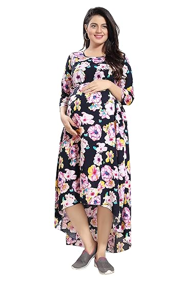 Rayon Printed Maternity Dress
