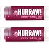Hurraw! Raspberry Tinted Lip Balm, 2 Pack: (Sheer Berry Tint) Organic, Certified Vegan, Cruelty and Gluten Free. Non-GMO, 100% Natural Ingredients. Bee, Shea, Soy and Palm Free. Made in USA