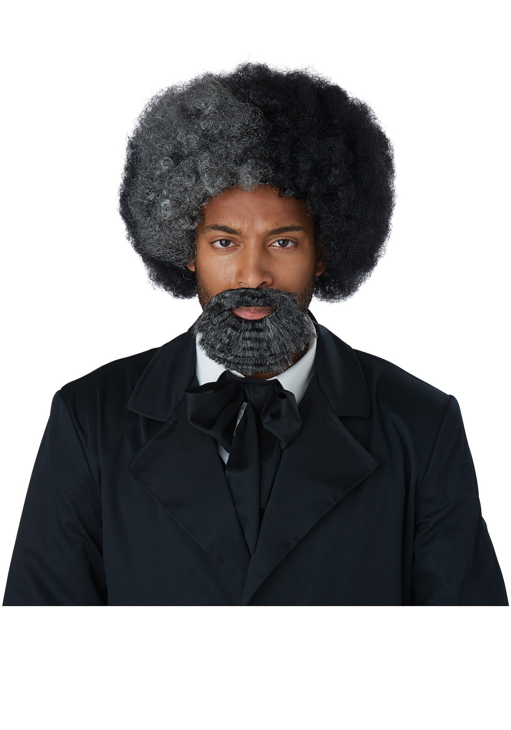Photo 1 of California Costumes Men's Frederick Douglass Wig and Goatee-Adult, Black/Gray One Size