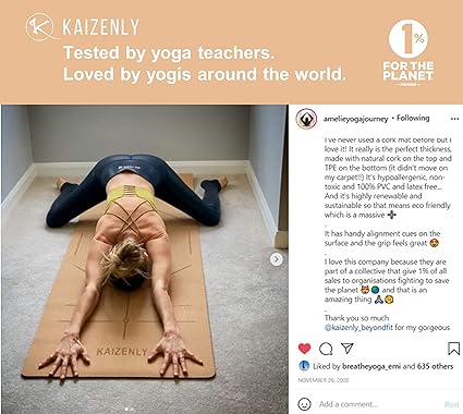 Kaizenly Pro Milieuvriendelijke Yogamatte Natuurlijke Kurk Uitstekende Grip Yoga Mat Met Draagband Voor Yoga Pilates Gymnastiek Fitness Non Slip Yogamat 183 X 61 X 0 5 Cm Pro Lines Amazon Nl