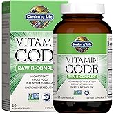 Garden of Life Vitamin B Complex, 60 Vegan Capsules, High Potency Vitamins for Energy & Metabolism with B6, Folate & B12 as Methylcobalamin Plus Probiotics