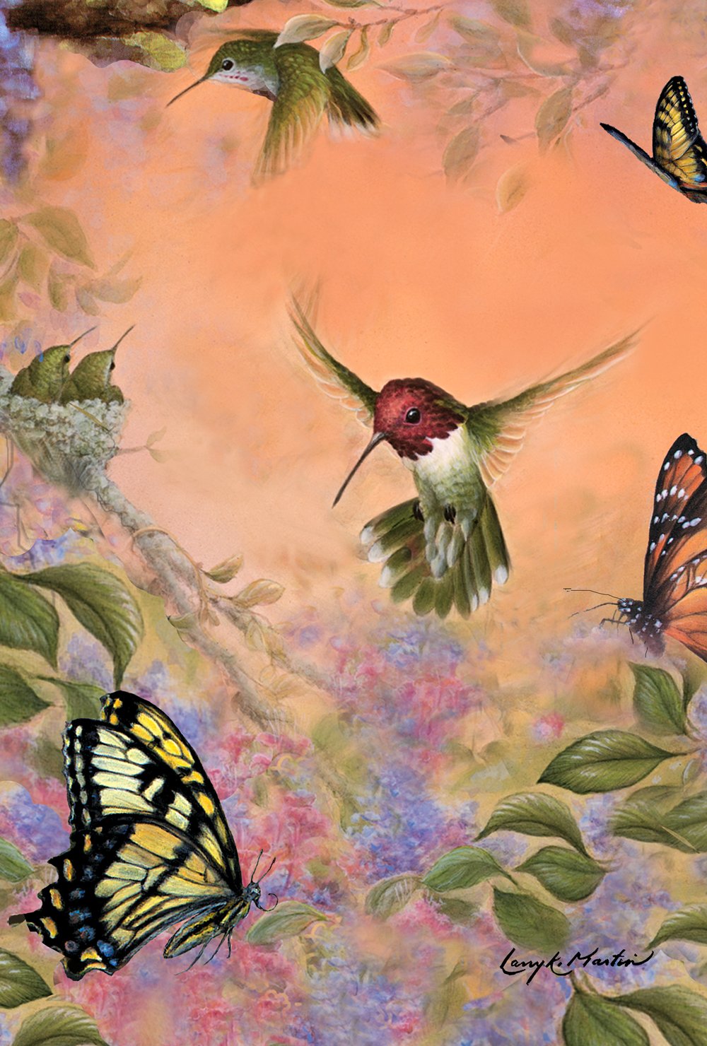 Best Hummingbird Garden Flag 28X40