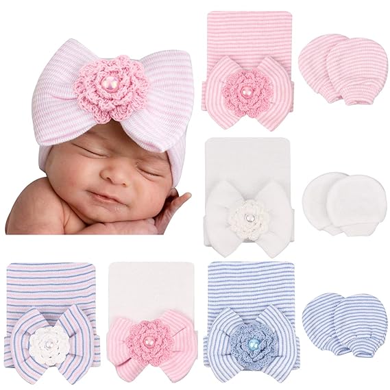 newborn cap and mittens