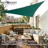 HEYOMART Sun Shade Sail 5x5x5mm Triangle Green UV 98% Water-Resistant view 2