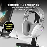 Corsair HS80 RGB USB Headset Dolby 7.1 Surround Sound iCUE PC White view 3