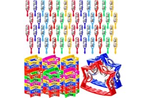 Lukmaa 72 Pcs Christmas Tambourines Bulk, 36 Plastic Hand Bells 36 Cymbals Musical Toy Instruments for Church Sunday School, Education Activities, Christian Charity Donation(Star)