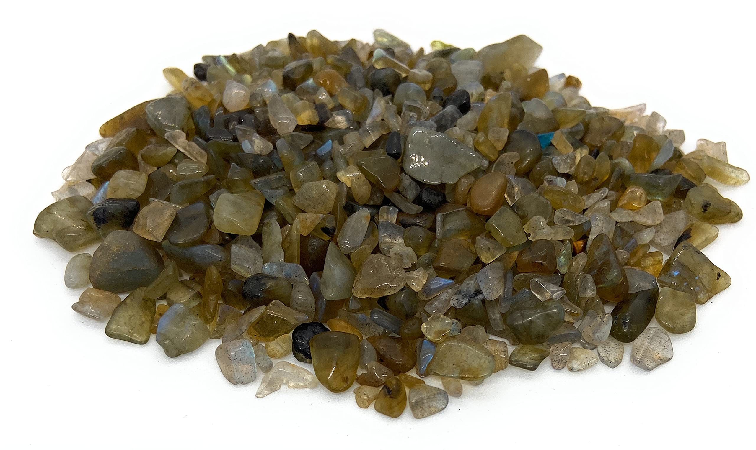 Labradorite Crystal Undrilled Chips - 50 Grams