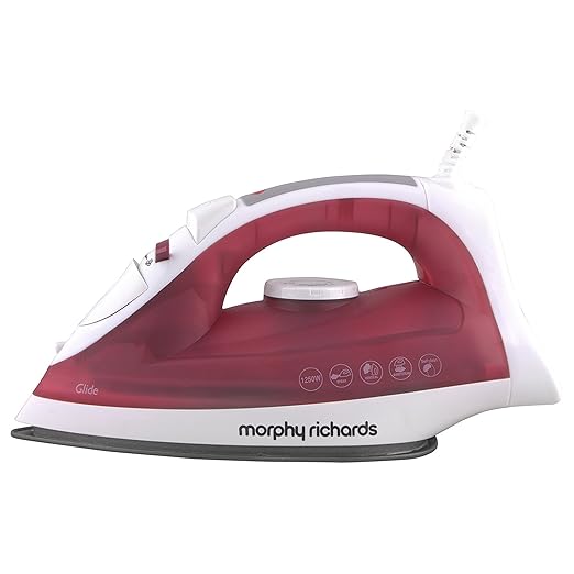 Morphy Richards Glide 1250Watt Steam Iron (White/Red) Rs 1356 At
