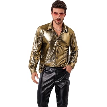best dress shirts for dancing at weddings Men Sequin Shirts Tops Bowknot Shiny Chorus Dance Formal Wedding Party  Costume