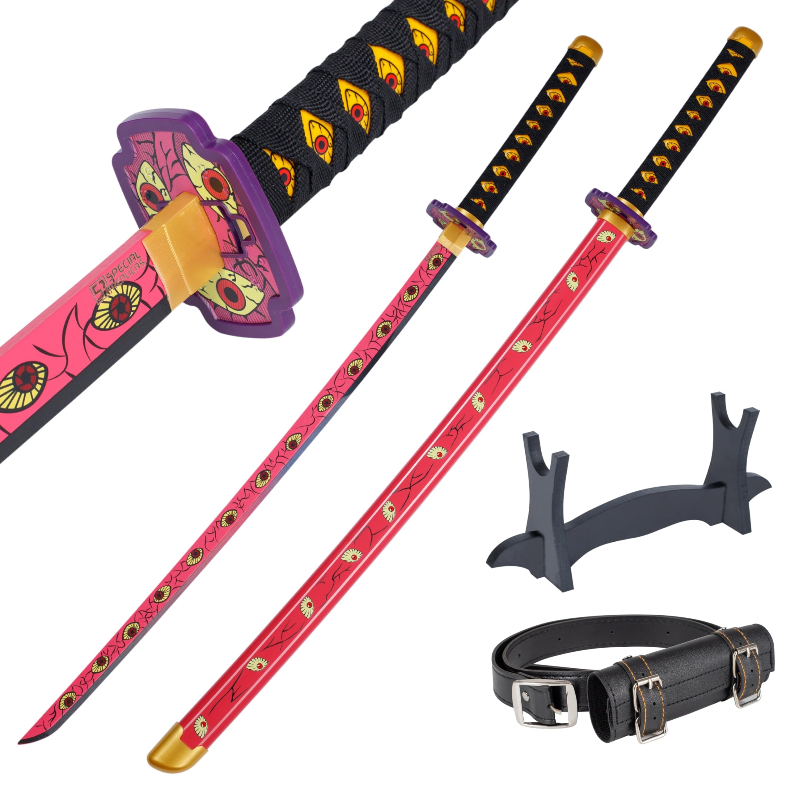 57 SPECIAL REPLICAS Anime Katana Cosplay Sword 105 cm / 41 inch – Bamboo Katana for Daemon Slayer Fans – Daemon Slayer Sword
