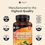NEW LEAF Turmeric Tablets 2600mg with Black Pepper & Ginger 180 Tabs view 5