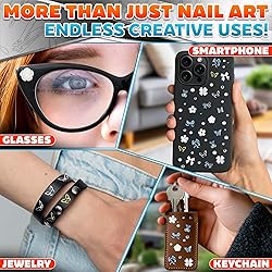 520 Pcs Nail Rhinestones for Nails - Bow Nail