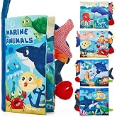 hahaland Baby Books 0-6 Months, Infant Tummy Time Baby Toys 6 to 12 Months | Touch Feel Book Baby Gifts for Boy Girl 0-3 Months Learning Toy Baby Birthday Easter Basket Stuffers 1PCS