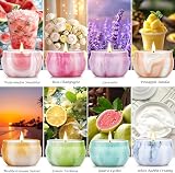 Yinuo Mirror Scented Candles Set 8 x 70 g Floral Fruity 8% Essential Oils view 3