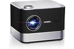 3-in-1 Projector 4K Supported, AURZEN BOOM 3 Smart Projector with WiFi and Bluetooth, 3D DoIby Audio & 36W Speakers, Auto Focus & Keystone, Netflix Official 500 ANSI Home Outdoor proyector, Black