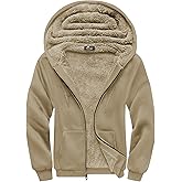 SCODI Hoodies for Men Heavyweight Fleece Sweatshirt - Full Zip Up Thick Sherpa Lined Hooded Sweatshirts