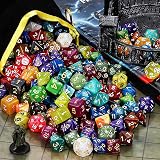 QMay DND Dice Set 25x7 175pcs Polyhedral Dice with Bag 7-Dice Sets view 5
