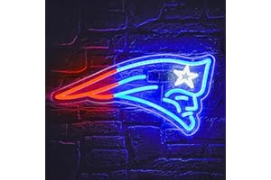 BRINEON Football Neon Sign for Wall Decor Football Neon Light for Man Cave or Garage Birthday Gifts for Men with Rugby Team Logo Sign for Bar Dorm Party Game Room Size 16.1 * 8.0In(ZYLD054)