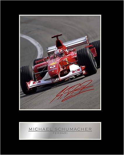 Michael Schumacher Signiertes Foto Mit Passepartout Ferrari 01 Autogramm Geschenk Amazon De Kuche Haushalt