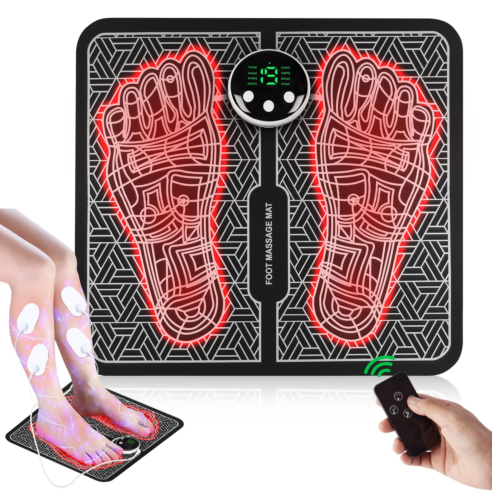 Photo 1 of Phixnozar TENS & PMS, Transcutaneous Electronic Nerve Stimulator, EMS Foot Massager Mat for Muscle Relaxation,Back & Leg Foot Massage