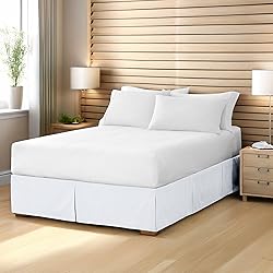 Bare Home Queen Bed Skirt - 15-Inch Tailored Drop