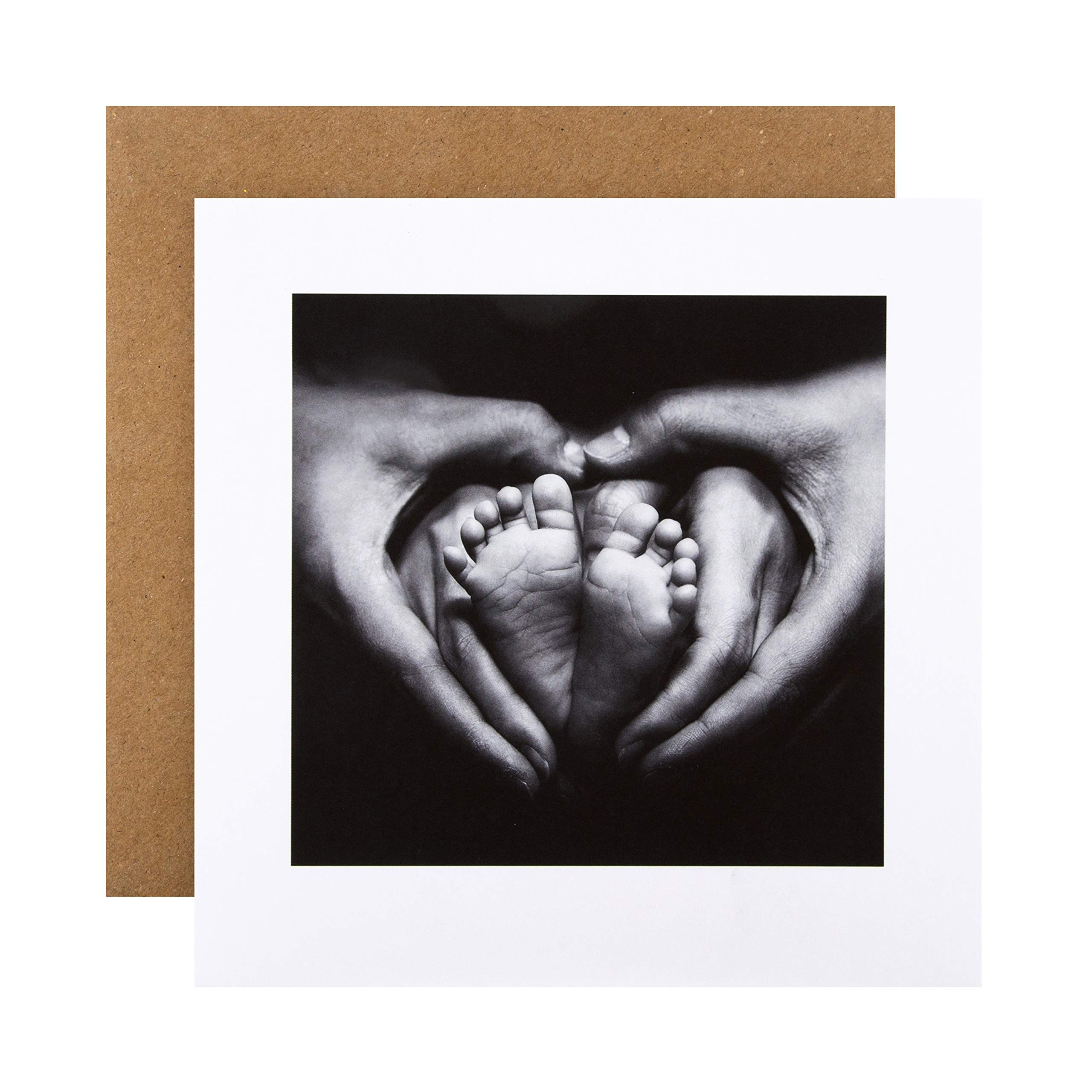 Photographic Blank Card from Hallmark - Black and White Baby Themed Design