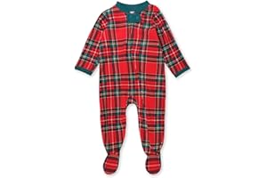 HonestBaby Baby Holiday Sleep & Play Footed One-Piece Pajama Sleeper 100% Organic Cotton