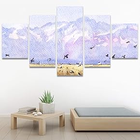 SIGNWIN 5 Panel Canvas Wall Art Modern Art...