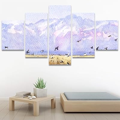 SIGNWIN 5 Panel Canvas Wall Art Modern Art...