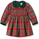 Amazon Essentials x Sofia Grainge Toddler and Baby Girls' Long Sleeve Flannel Dress