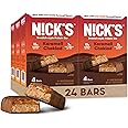 Nick's Protein Bars Chocolate Caramel | 15g protein | 190 calories | Low Carb Keto Friendly Snacks No Added Sugar (Multipack 24 bars x 50g)