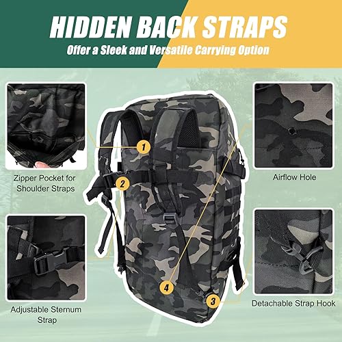 EASY BW 65L Large Travel Duffle Bag Military Tactical Backpack