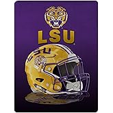 Northwest NCAA LSU Tigers Grids Super Plush Micro Raschel Throw, 46-inches x 60-inches, Team Colors