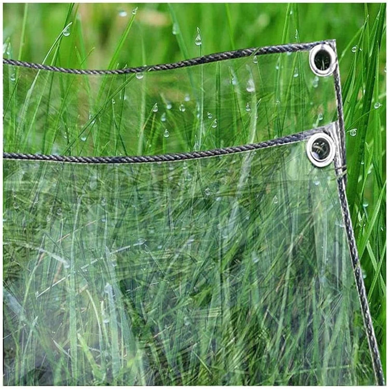 Heavy Duty Waterproof Transparent Tarpaulin,0.35mm PVC Glass See