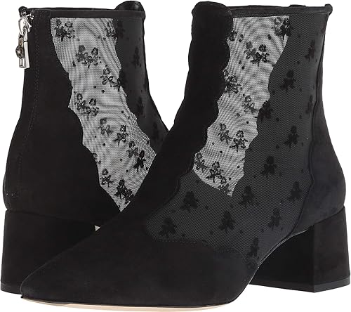 skyler ankle bootie with tea rose mesh