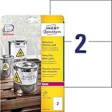 Avery Zweckform Etikety 210mm X 148mm, A4, Matné, Biele, 2 Etikety - View #10